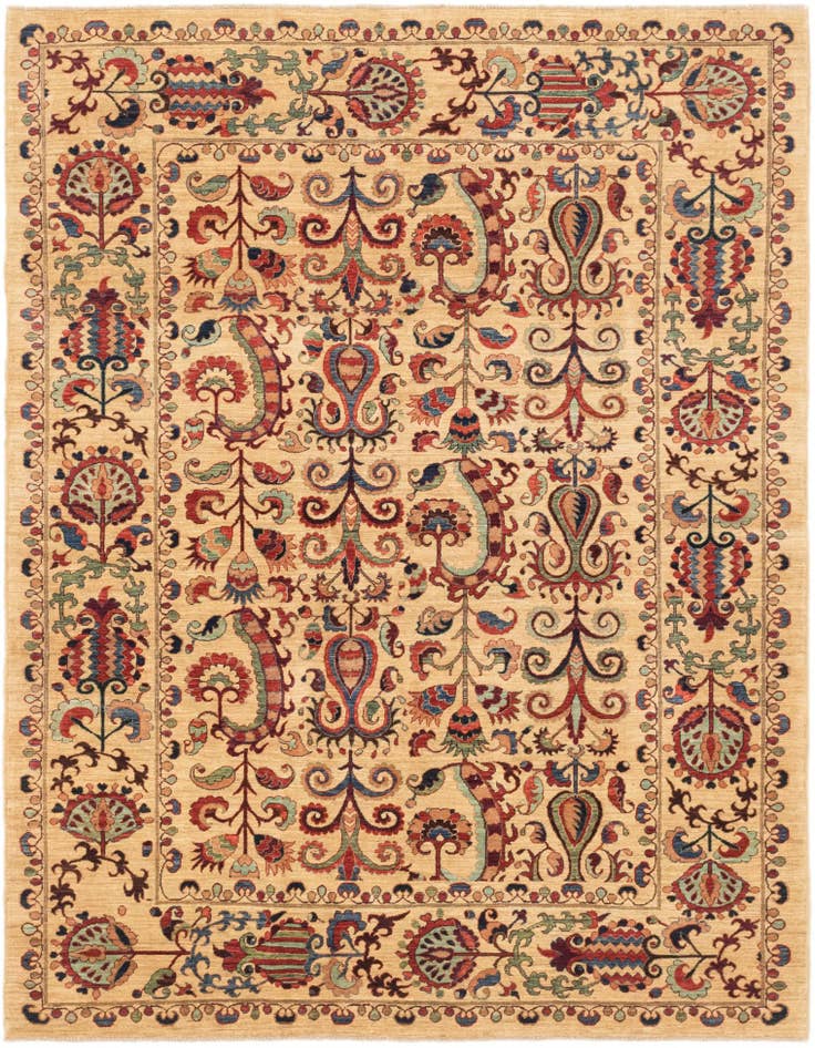 Detail image of 6' 3 x 8' 4 Hand Knotted Ariana Ziegler Oriental Rug