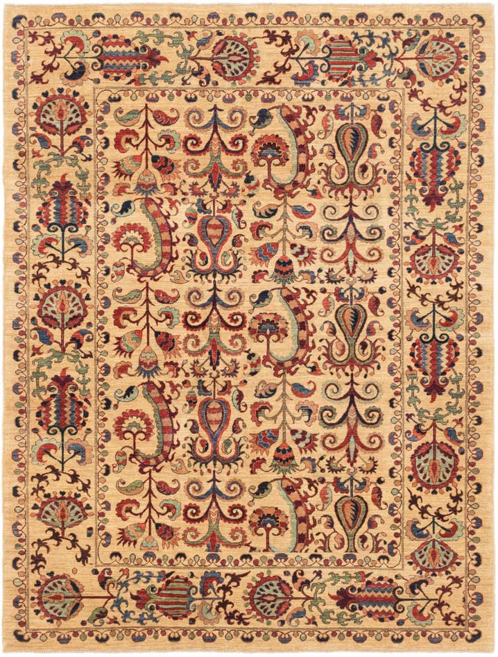 Detail image of 6' 3 x 8' 4 Hand Knotted Ariana Ziegler Oriental Rug