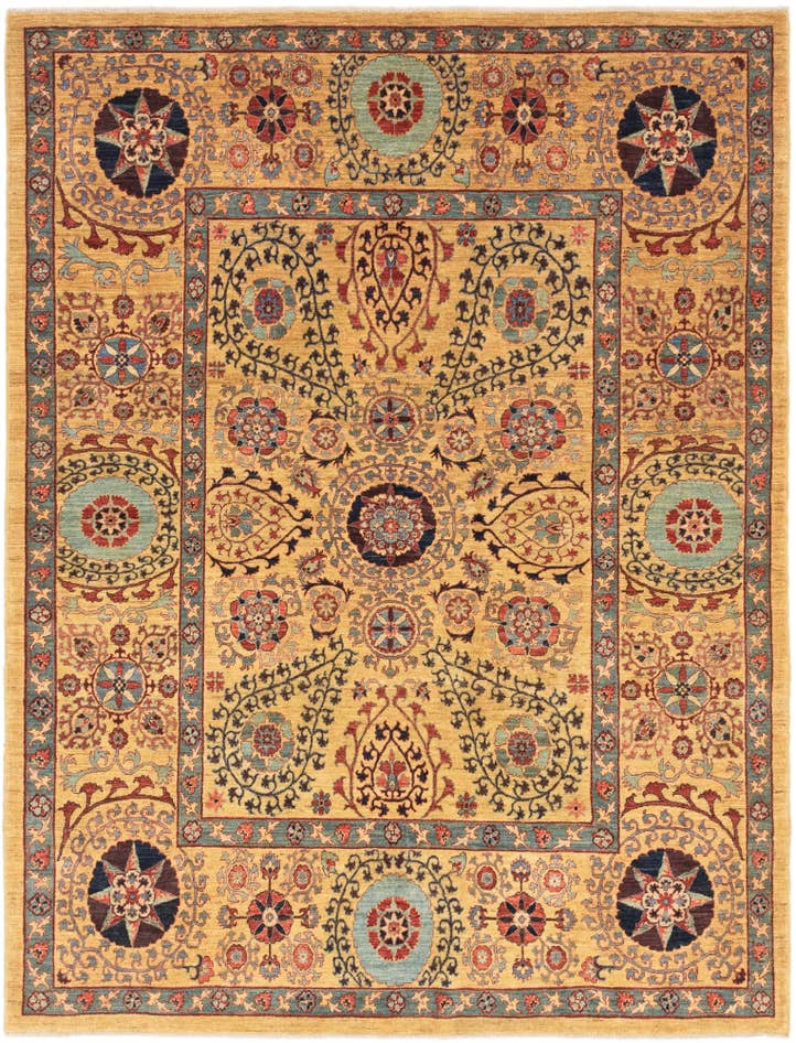 Detail image of 6' 7 x 8' 8 Hand Knotted Ariana Ziegler Oriental Rug