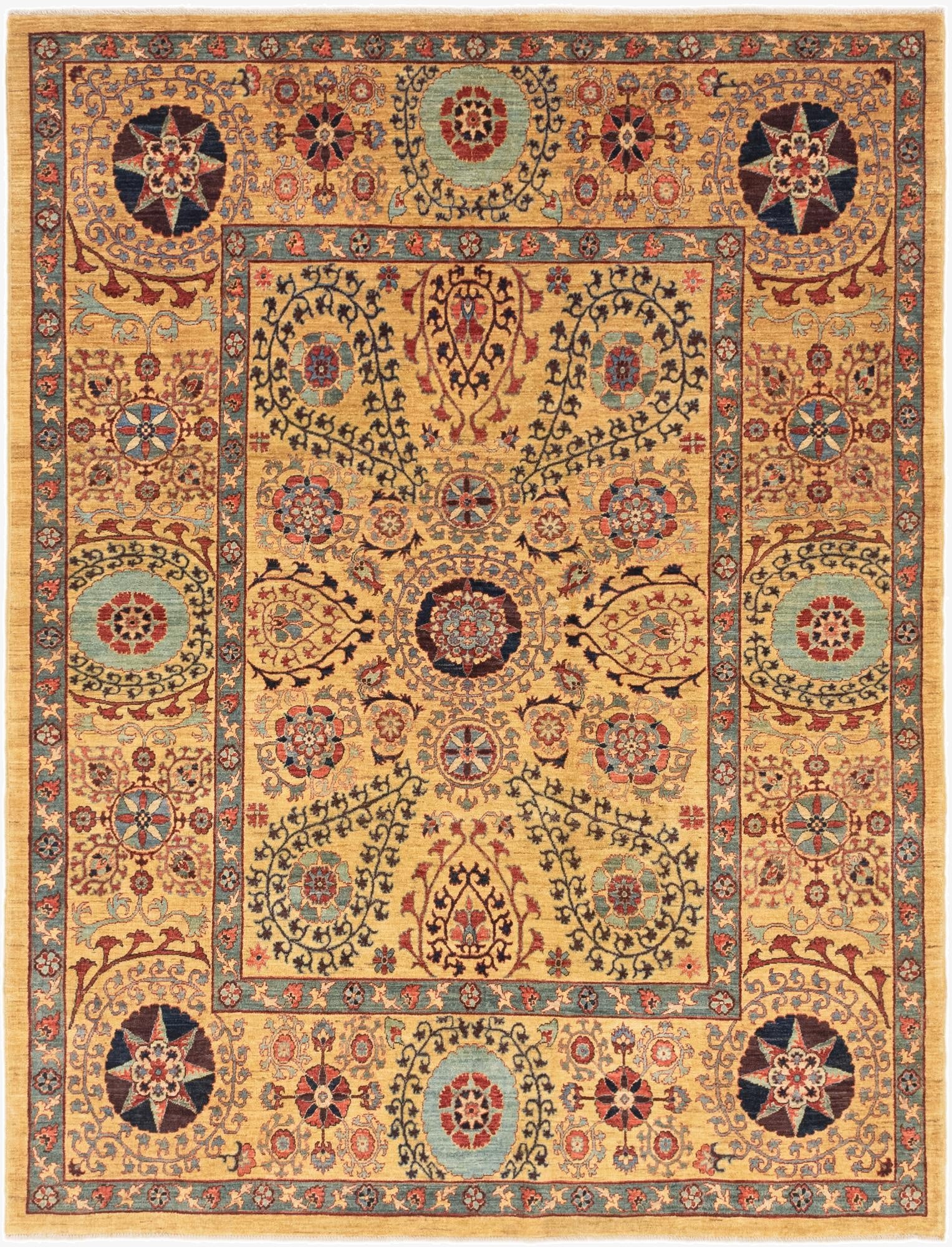 6' 7 x 8' 8  Hand Knotted Ariana Ziegler Oriental Rug