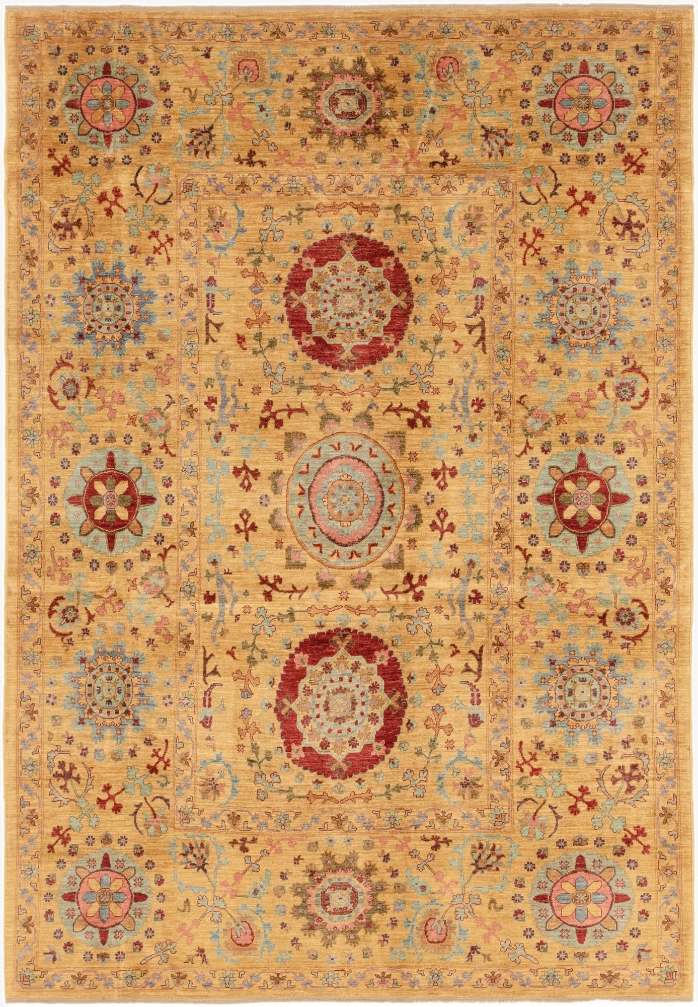 6' 6 x 9' 6  Hand Knotted Ariana Ziegler Oriental Rug