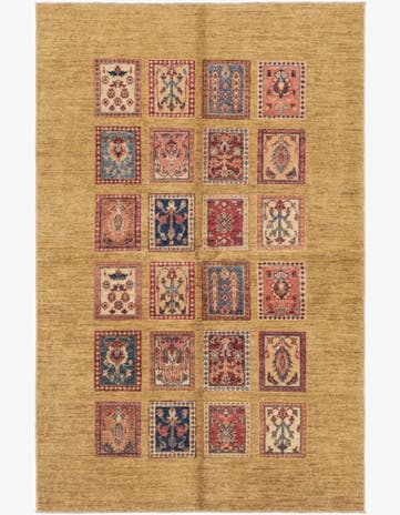 4' x 6' 2 Hand Knotted Ariana Ziegler Rug