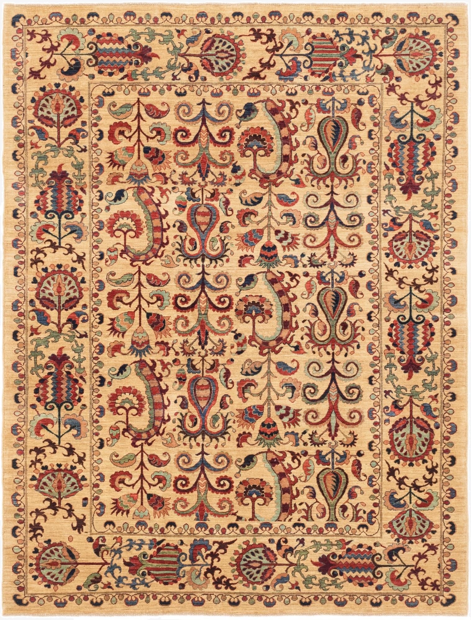 6' 3 x 8' 4  Hand Knotted Ariana Ziegler Oriental Rug
