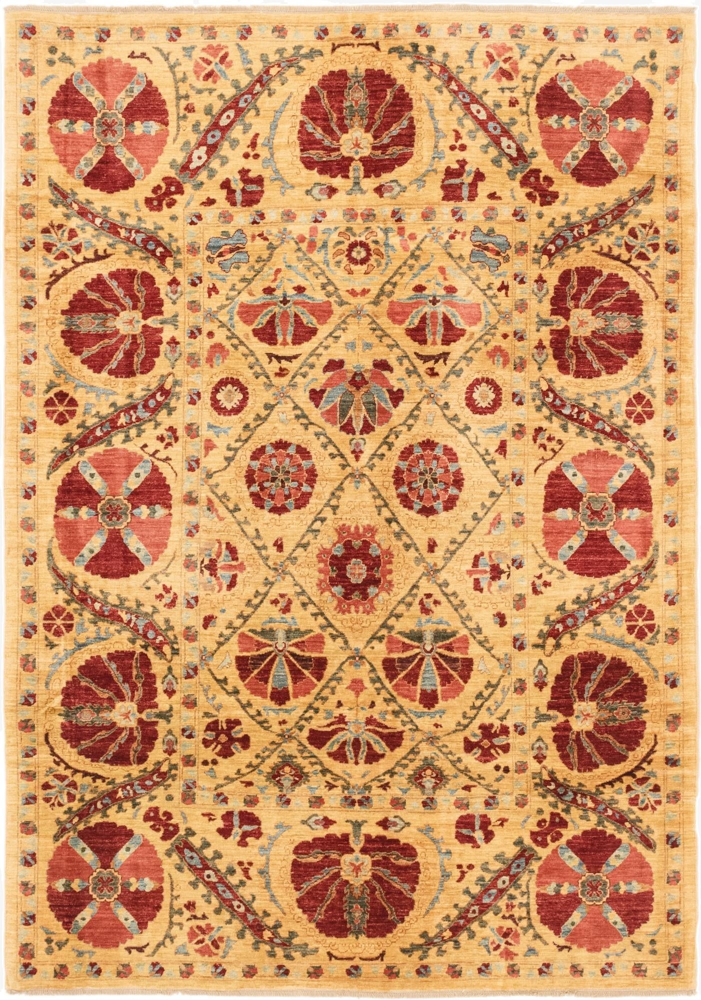 5' 8 x 8'  Hand Knotted Ariana Ziegler Oriental Rug