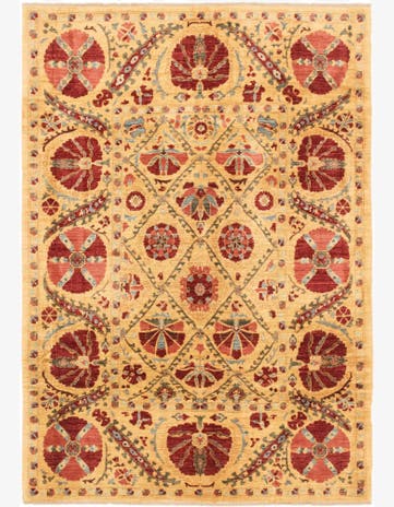 5' 8 x 8' Hand Knotted Ariana Ziegler Oriental Rug
