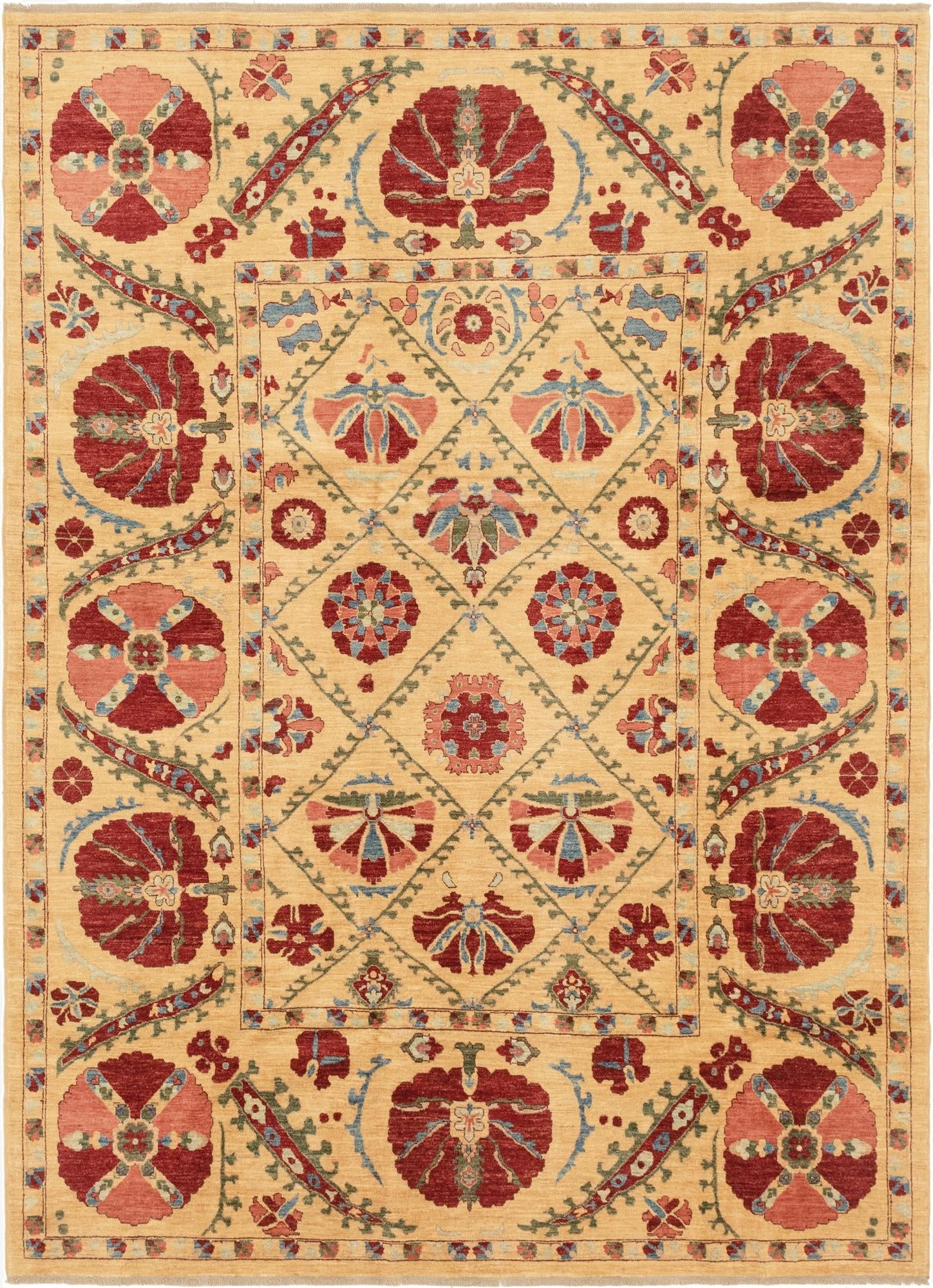 7' x 9' 7  Hand Knotted Ariana Ziegler Oriental Rug