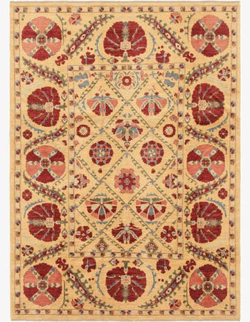 7' x 9' 7 Hand Knotted Ariana Ziegler Oriental Rug