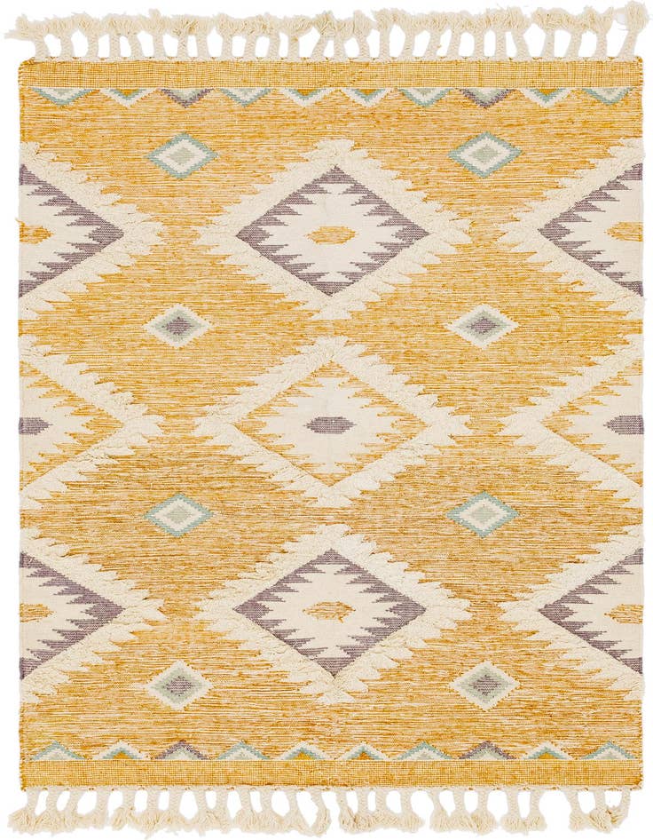 Detail image of 6' 1 x 9' Hand Woven Arizona Wool Rug