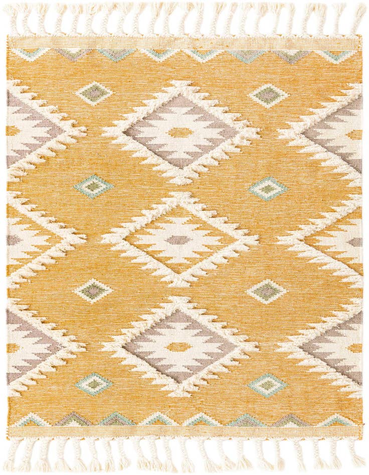Detail image of 5' 1 x 8' Hand Woven Arizona Wool Rug