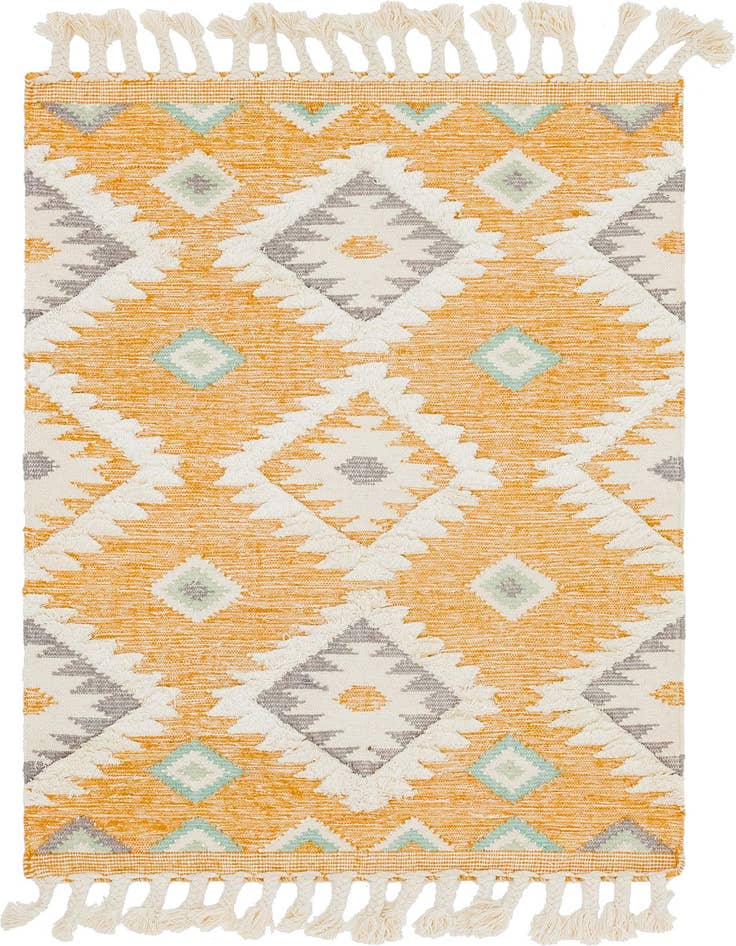 Detail image of 4' 1 x 6' 1 Hand Woven Arizona Wool Rug