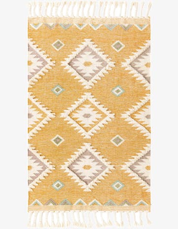 5' 1 x 8' Hand Woven Arizona Wool Rug