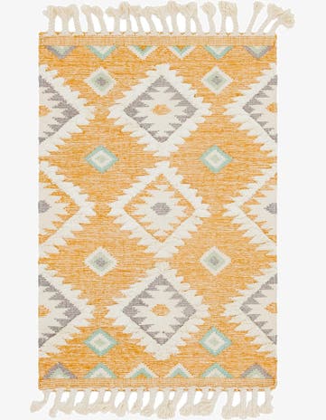 Gold Hand Woven Arizona Wool Rug