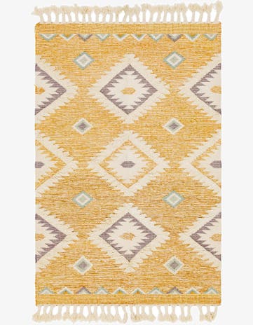 Gold Hand Woven Arizona Wool Rug