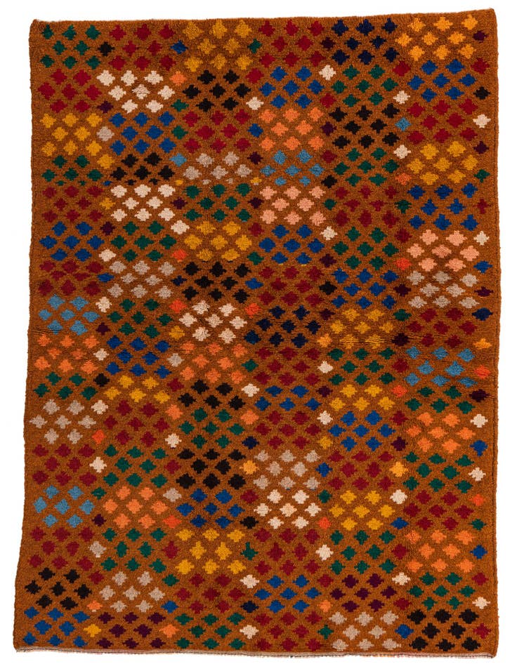 Detail image of 4' 8 x 7' Hand Knotted Balouch Wool Rug
