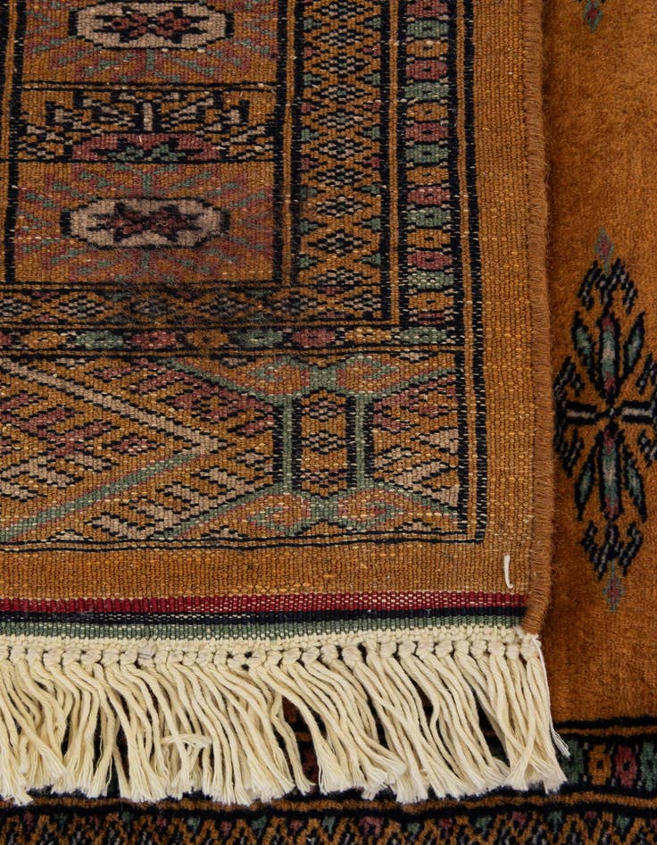 Detail image of 3' 2 x 4' 11  Hand Knotted Bokhara Oriental Wool Rug