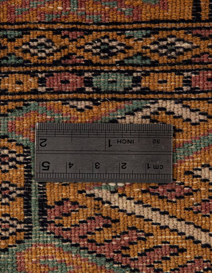 Detail image of 3' 2 x 4' 11  Hand Knotted Bokhara Oriental Wool Rug