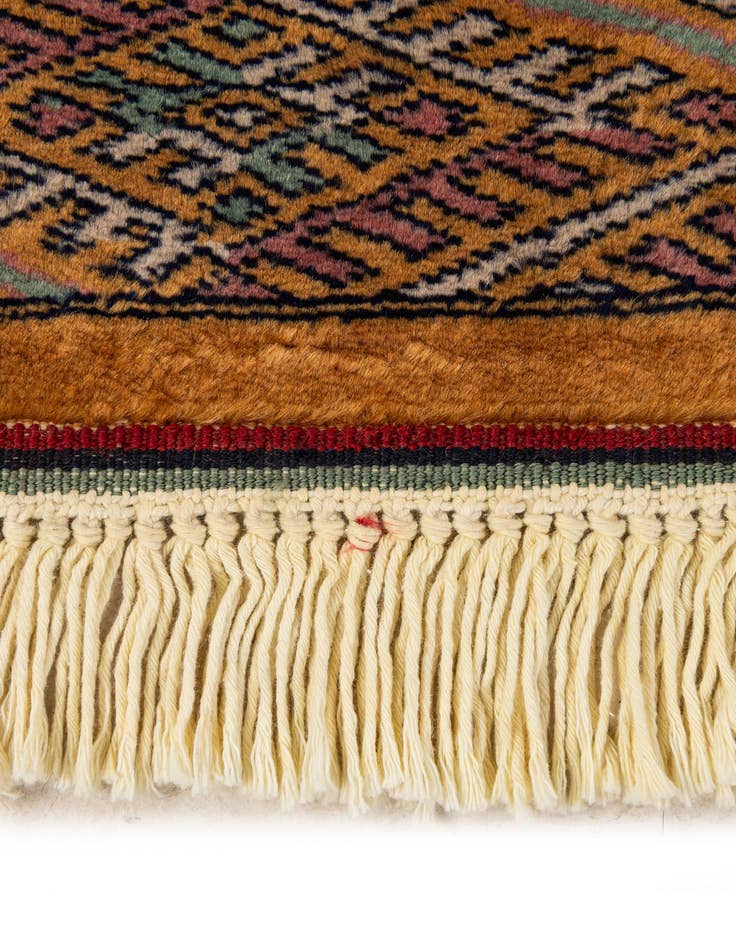 Detail image of 3' 2 x 4' 11  Hand Knotted Bokhara Oriental Wool Rug