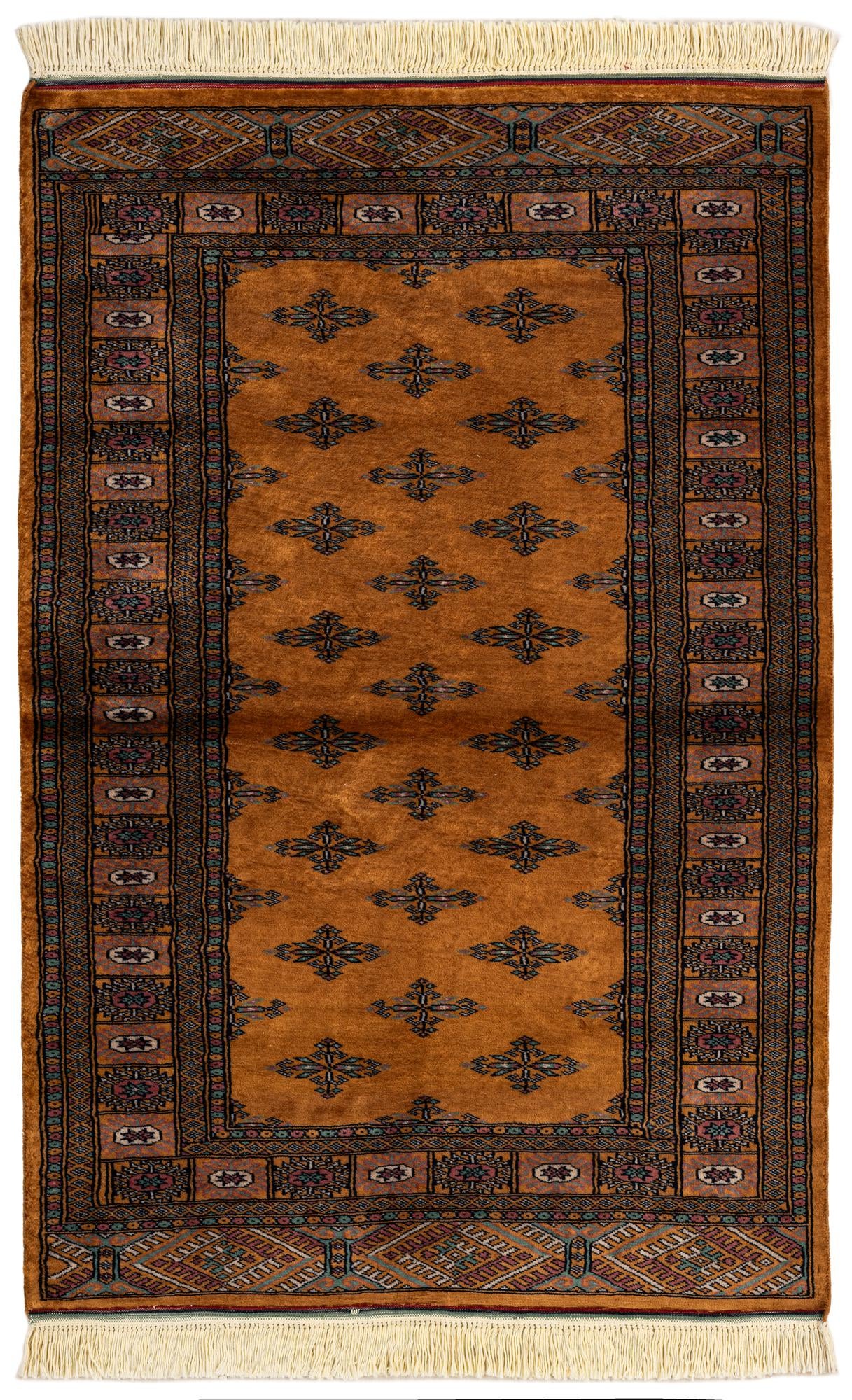 3' 2 x 4' 11 Hand Knotted Bokhara Oriental Wool Rug