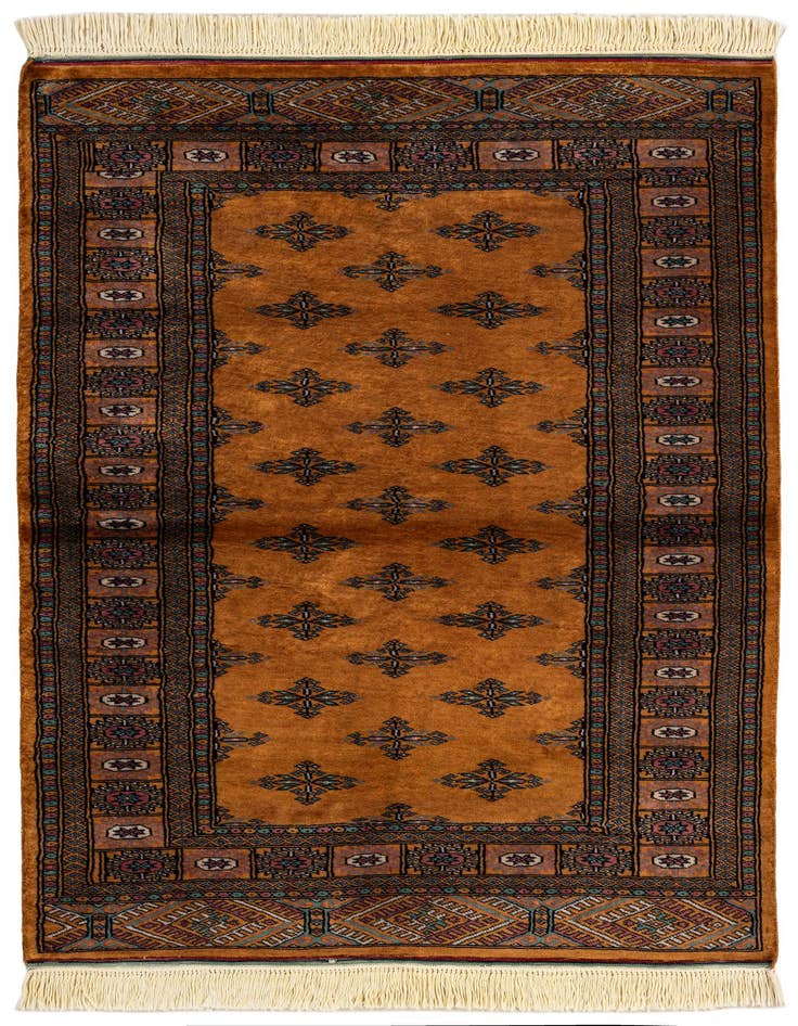Detail image of 3' 2 x 4' 11 Hand Knotted Bokhara Oriental Wool Rug