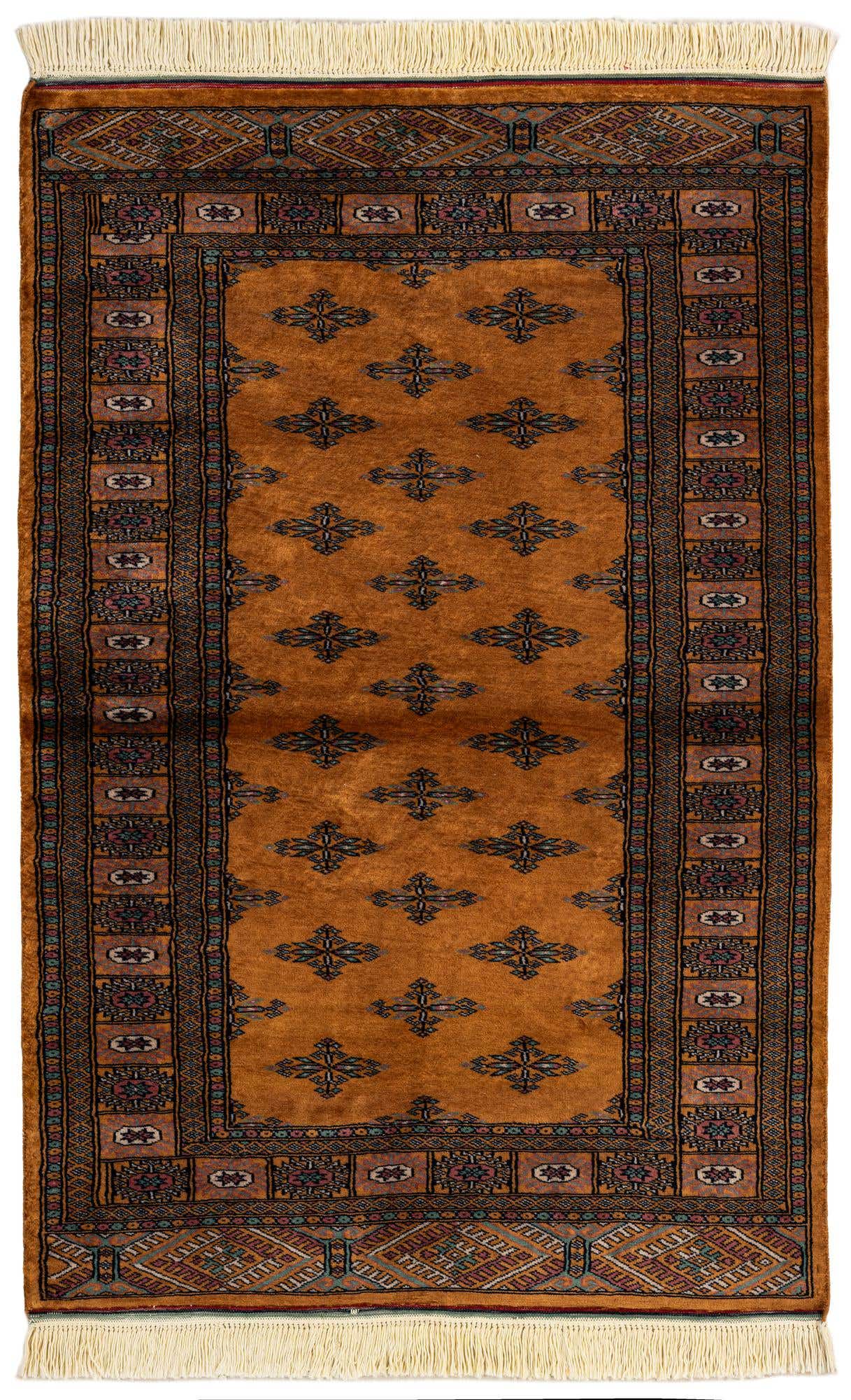 3' 2 x 4' 11 Hand Knotted Bokhara Oriental Wool Rug