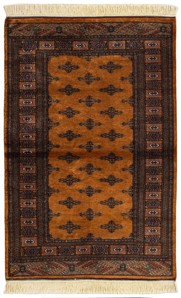 3' 2 x 4' 11 Hand Knotted Bokhara Oriental Wool Rug