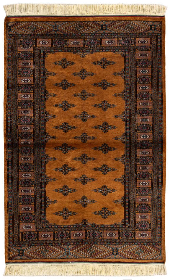 Detail image of 3' 2 x 4' 11 Hand Knotted Bokhara Oriental Wool Rug