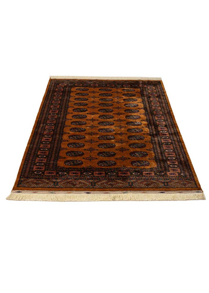 4' 6 x 6' 2 Hand Knotted Bokhara Wool Rug