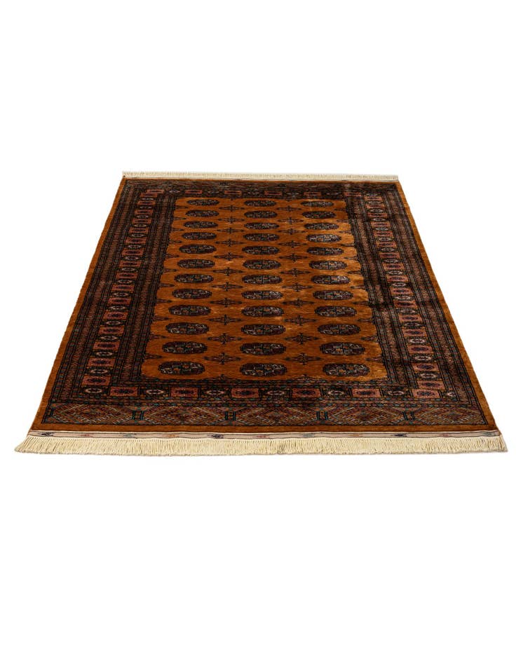 Detail image of 4' 6 x 6' 2 Hand Knotted Bokhara Wool Rug