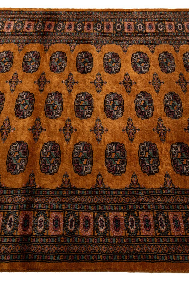 Detail image of 4' 6 x 6' 2 Hand Knotted Bokhara Wool Rug