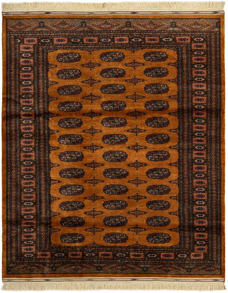 Detail image of 4' 6 x 6' 2 Hand Knotted Bokhara Wool Rug