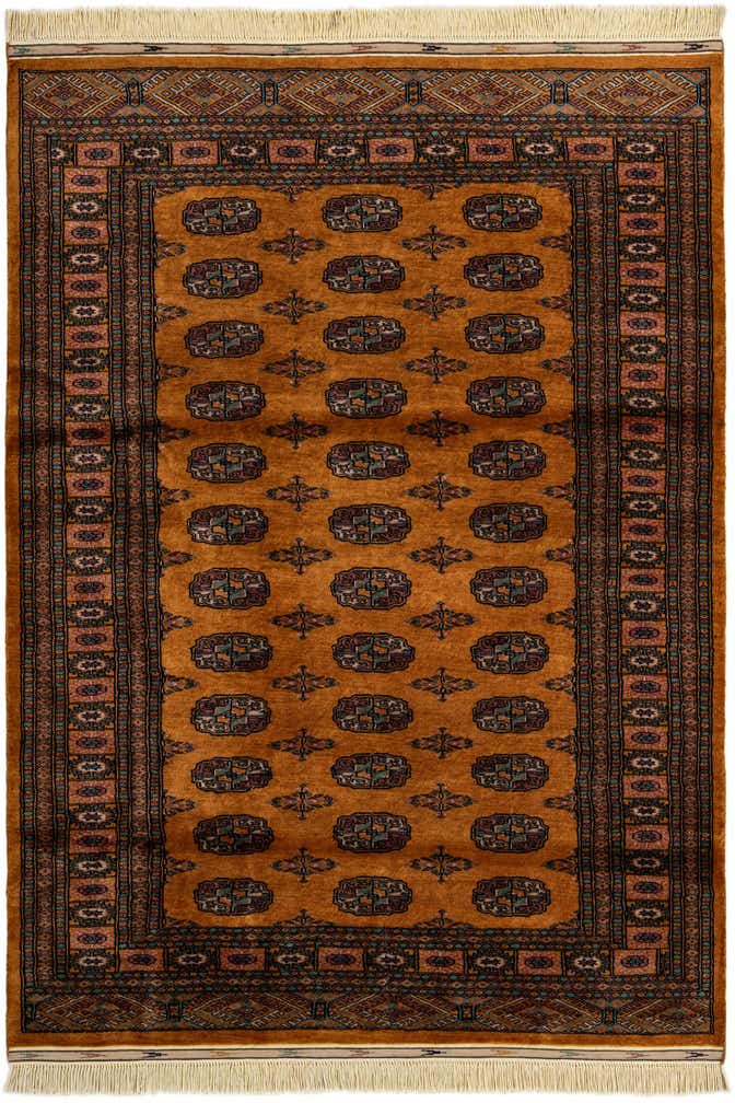 4' 6 x 6' 2 Hand Knotted Bokhara Wool Rug