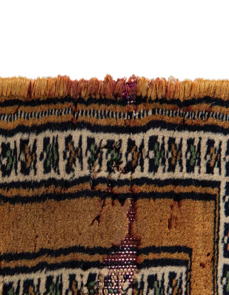 Detail image of 2' 1 x 3' 1 Hand Knotted Bokhara Oriental Wool Rug
