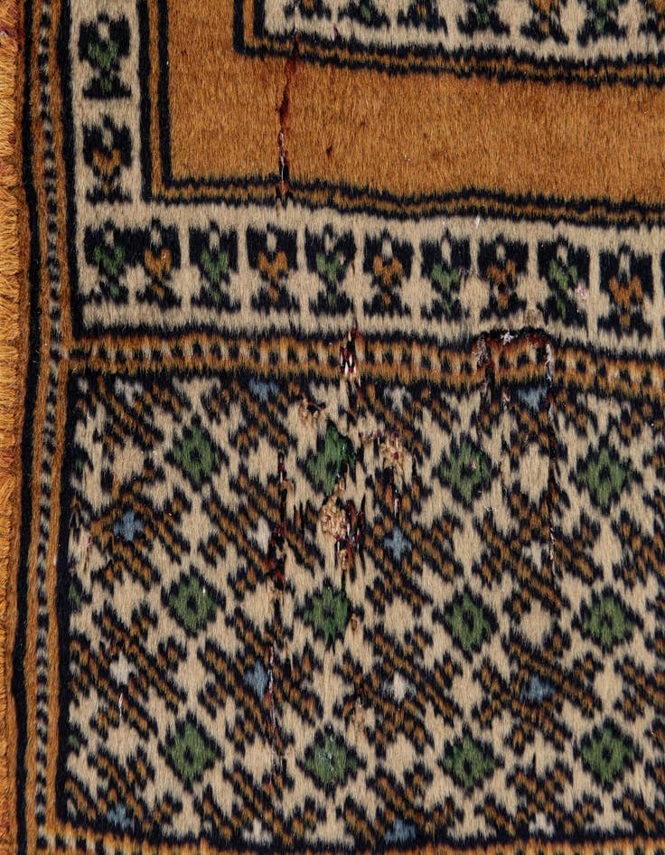 Detail image of 2' 1 x 3' 1 Hand Knotted Bokhara Oriental Wool Rug