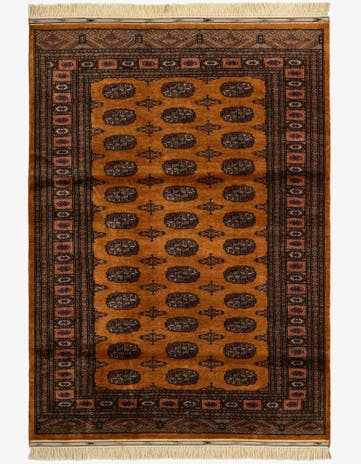 4' 6 x 6' 2 Hand Knotted Bokhara Wool Rug
