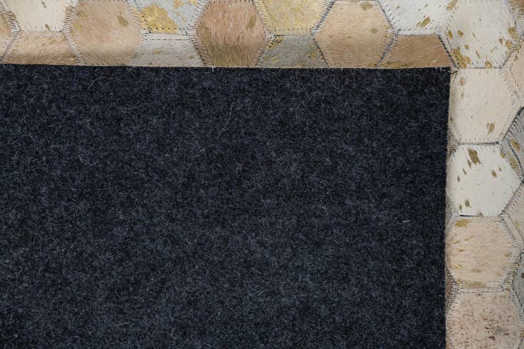 Detail image of 5' 2 x 8' Cowhide Leather Rug