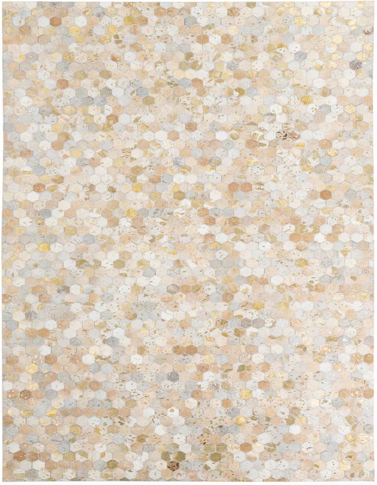 Detail image of 5' 2 x 8' Cowhide Leather Rug