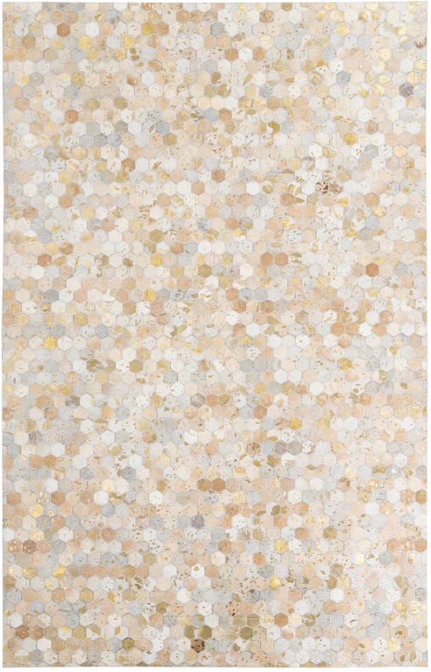 Detail image of 5' 2 x 8' Cowhide Leather Rug