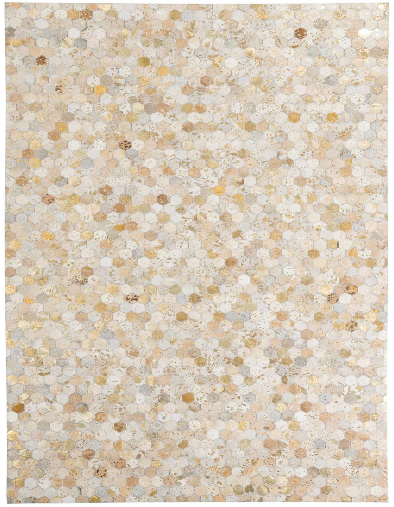 5' 2 x 8' Cowhide Leather Rug