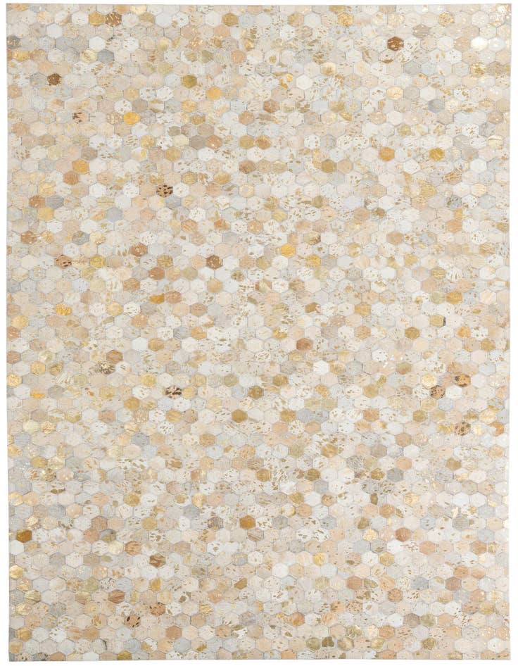 Detail image of 5' 2 x 8' Cowhide Leather Rug