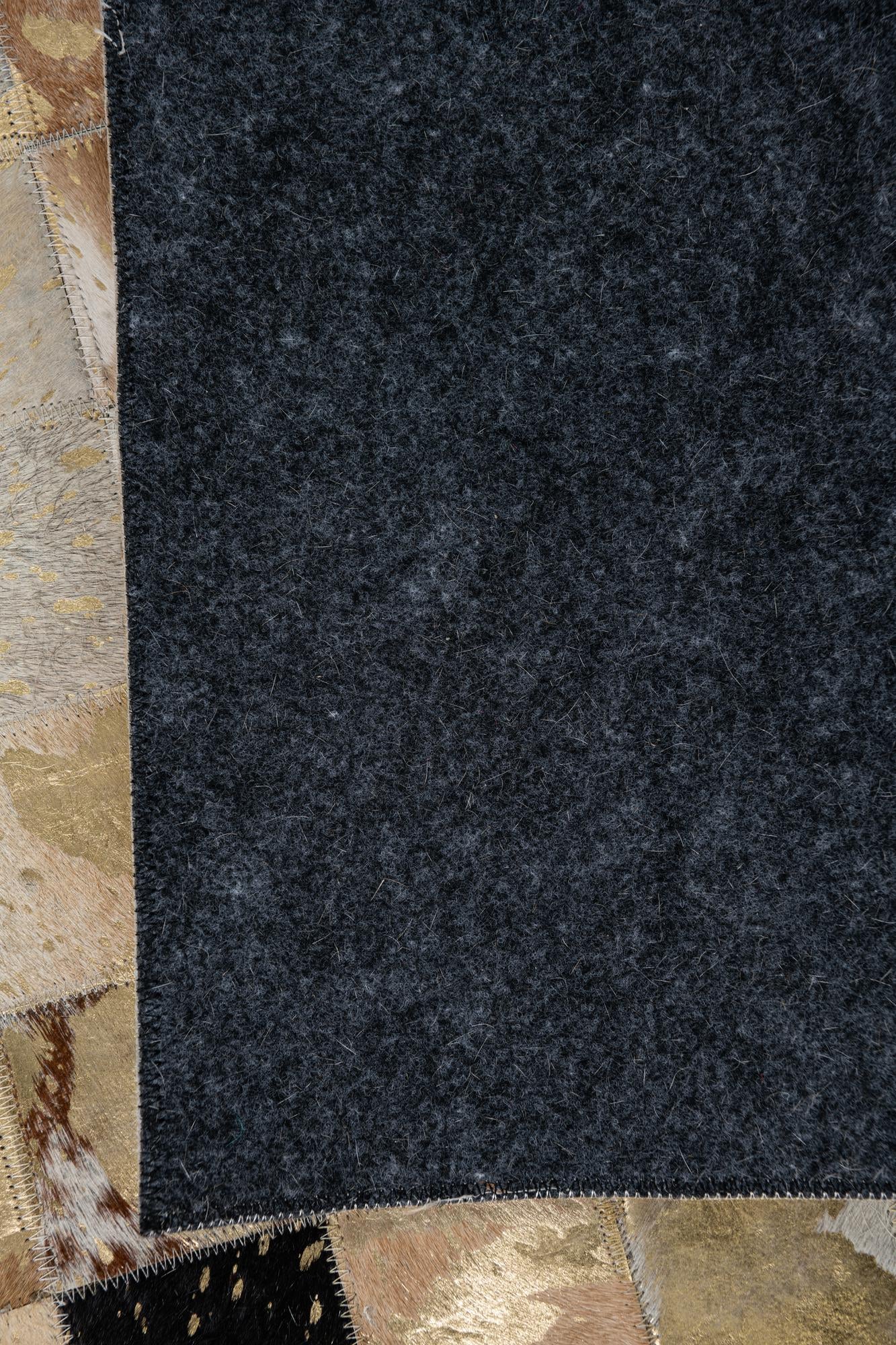 5' 1 x 8' Cowhide Leather Rug