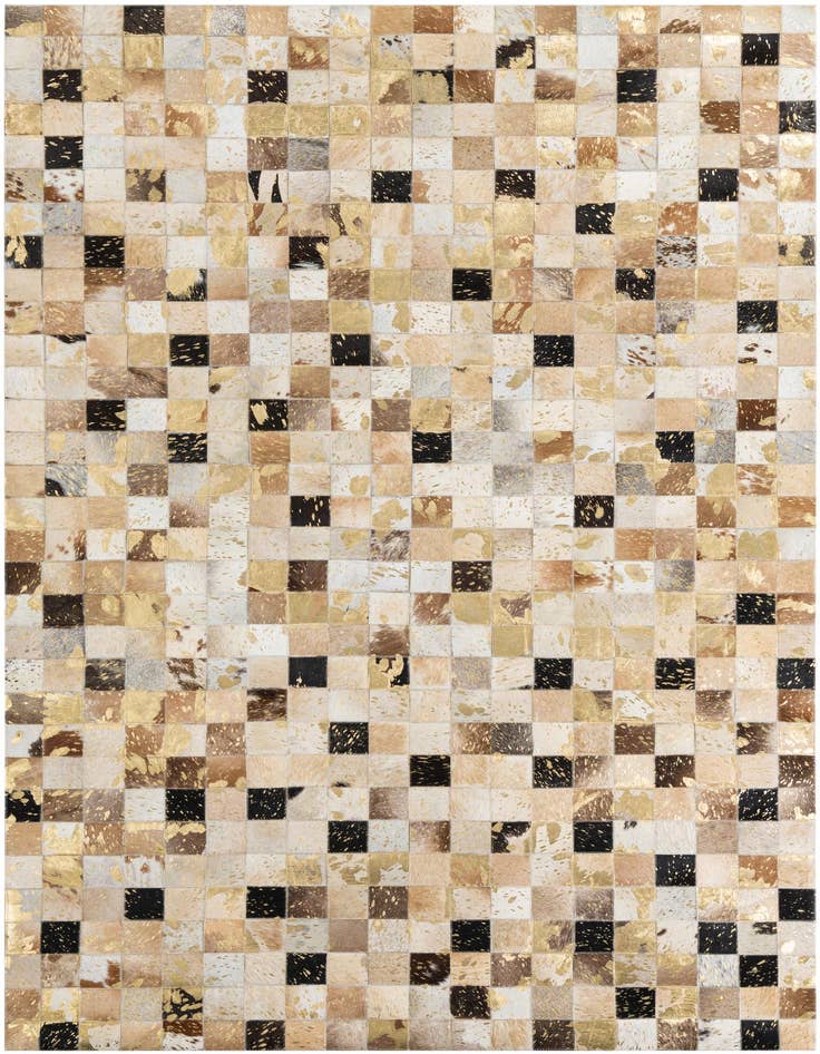 Detail image of 5' 1 x 8' Cowhide Leather Rug