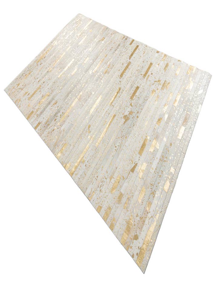 Detail image of 5' 1 x 8' Cowhide Leather Rug