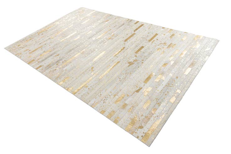 Detail image of 5' 1 x 8' Cowhide Leather Rug