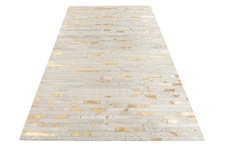 Detail image of 5' 1 x 8' Cowhide Leather Rug