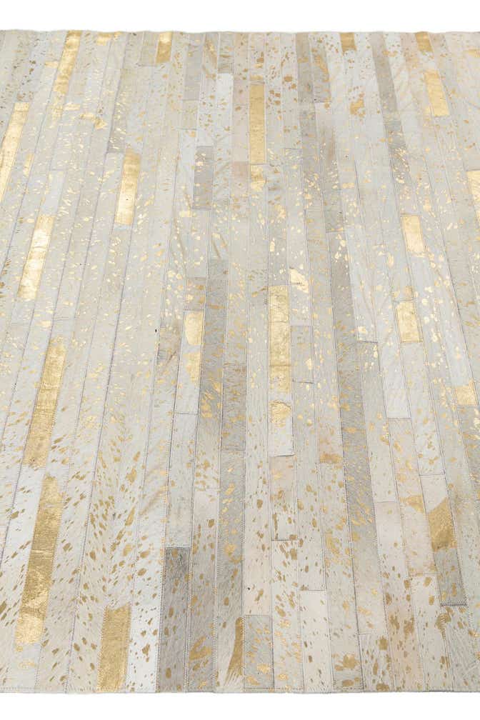 5' 1 x 8' Cowhide Leather Rug