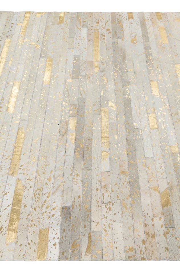 Detail image of 5' 1 x 8' Cowhide Leather Rug