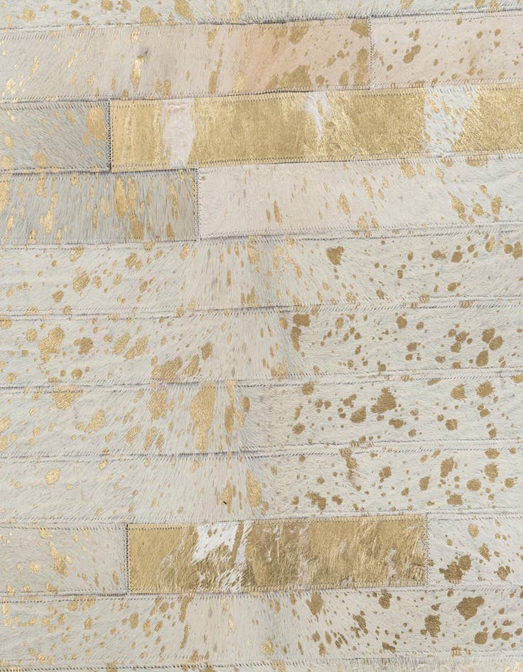 Detail image of 5' 1 x 8' Cowhide Leather Rug