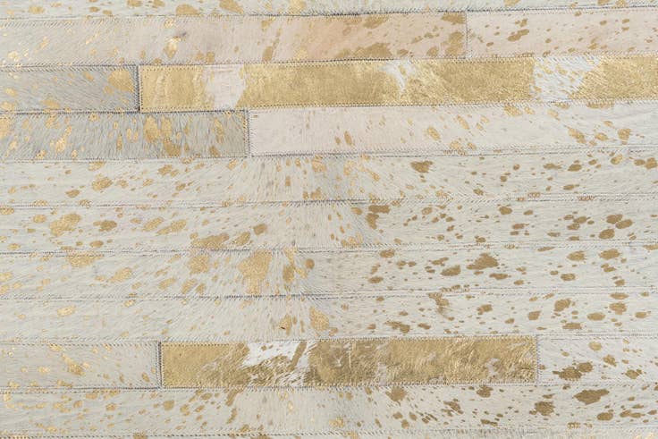 Detail image of 5' 1 x 8' Cowhide Leather Rug