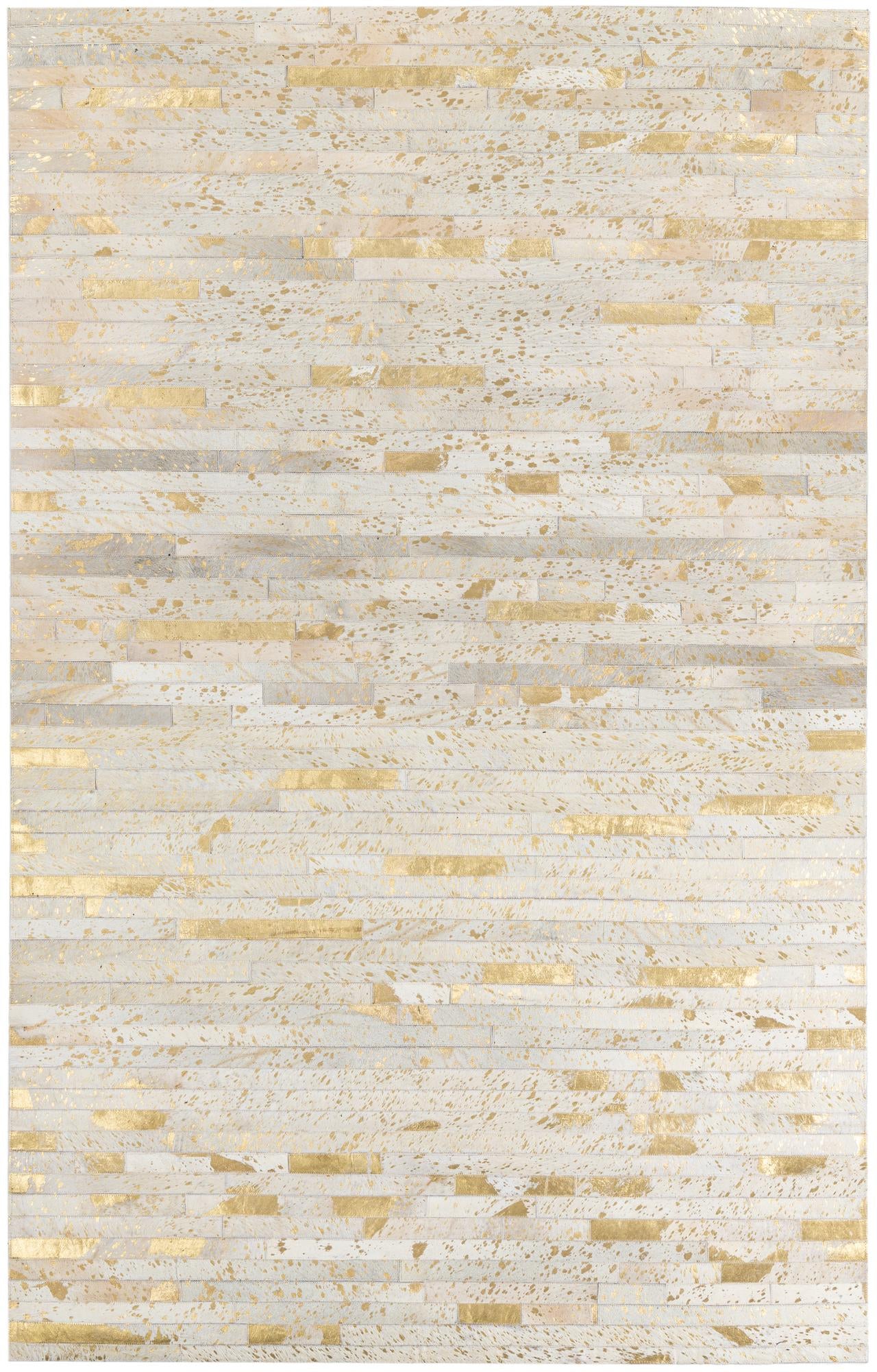 5' 1 x 8' Cowhide Leather Rug