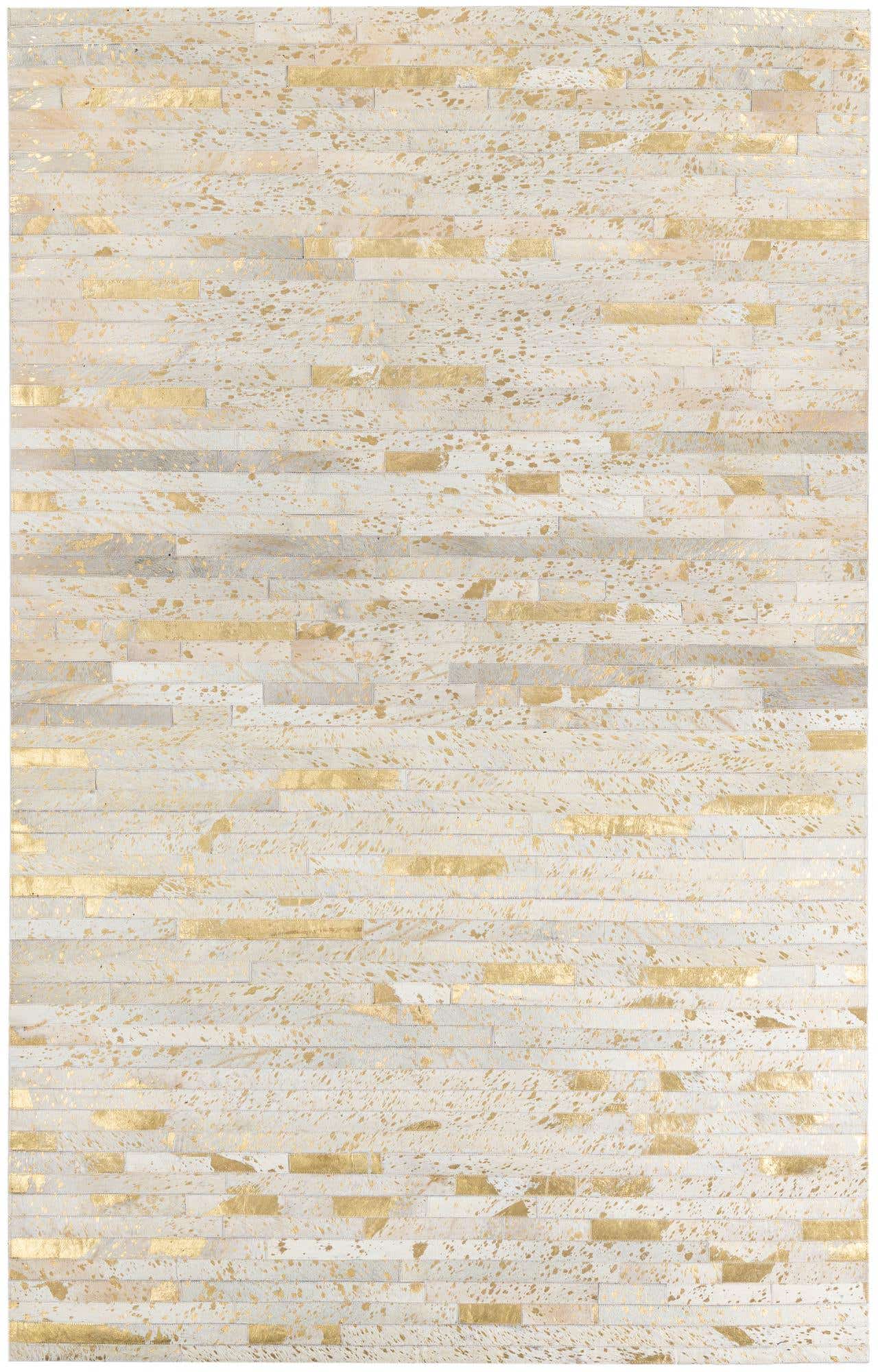 5' 1 x 8' Cowhide Leather Rug